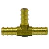 Apollo Pex 3/8 in. Brass PEX Barb Tee APXT38